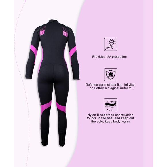Seaskin Wetsuits for Men Women 3mm Front Zip Full Wetsuit Brand New Size Small - Picture 3 of 6